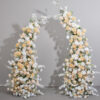 Artificial Yellow and White Rose Floral Arch for Wedding Ceremonies and Special Occasions