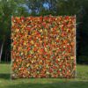 8' x 8' 5D Fall Floral Wall – Artificial Multi-Color Flower Backdrop for Weddings