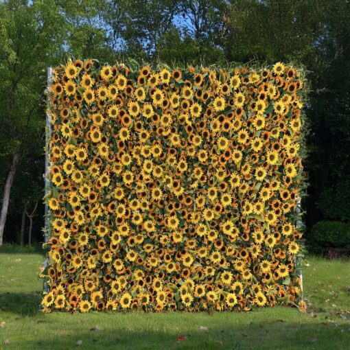 8' x 8' 5D Sunflower Wall – Quick Installation Fabric Backdrop for Weddings & Events