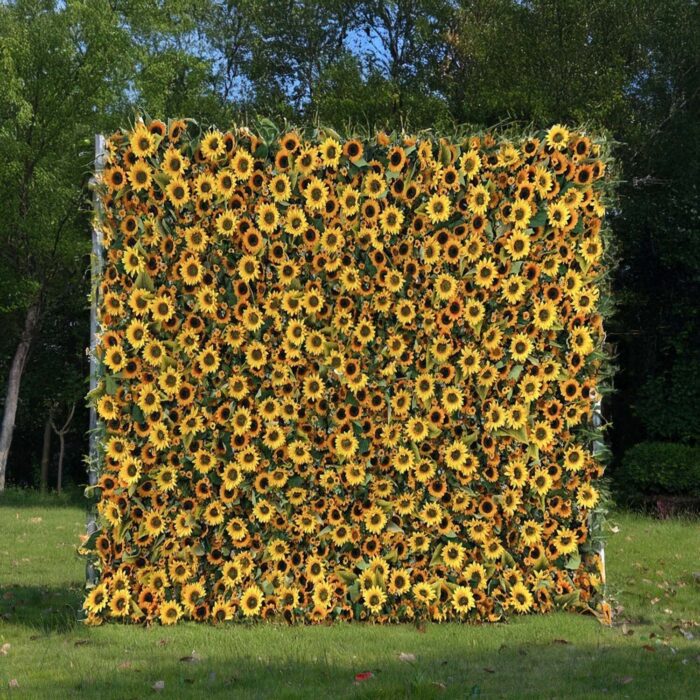 8' x 8' 5D Sunflower Wall – Quick Installation Fabric Backdrop for Weddings & Events