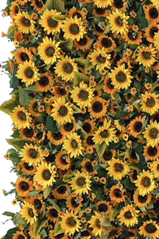 8' x 8' 5D Sunflower Wall – Quick Installation Fabric Backdrop for Weddings & Events