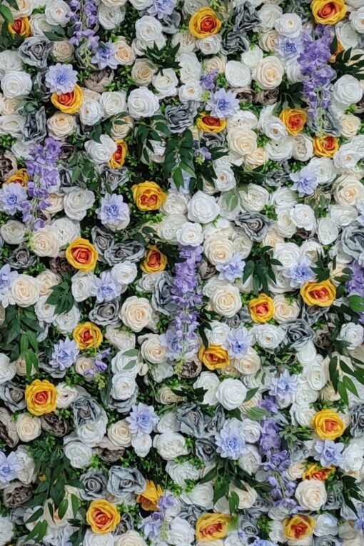 8' x 8' Garden Flower Wall – Artificial Floral Backdrop for Weddings & Events
