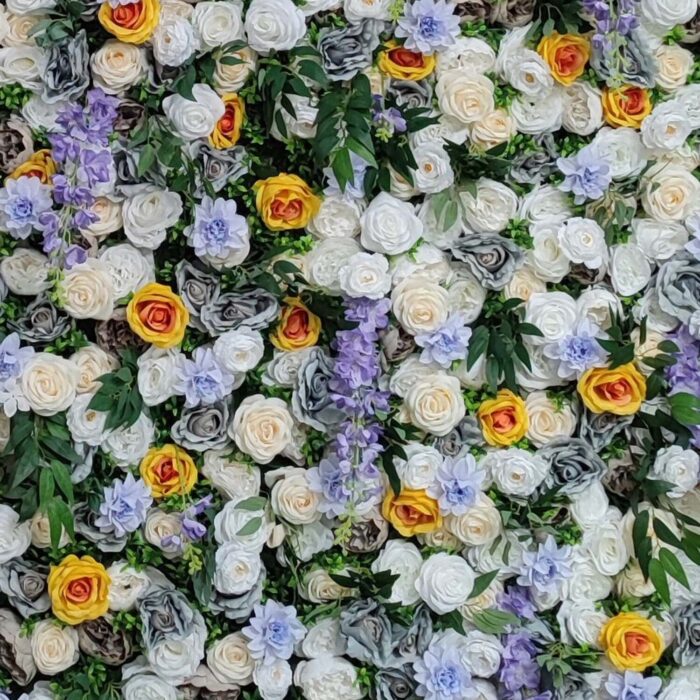 8' x 8' Garden Flower Wall – Artificial Floral Backdrop for Weddings & Events