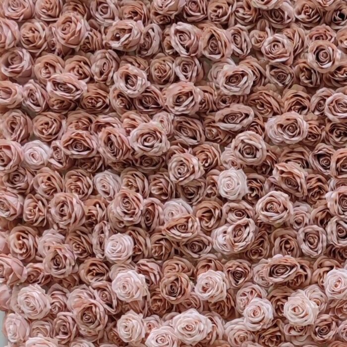 8' x 8' Ombre Blush Pink Artificial Flower Wall – Fabric-Backed Floral Backdrop for Weddings & Events