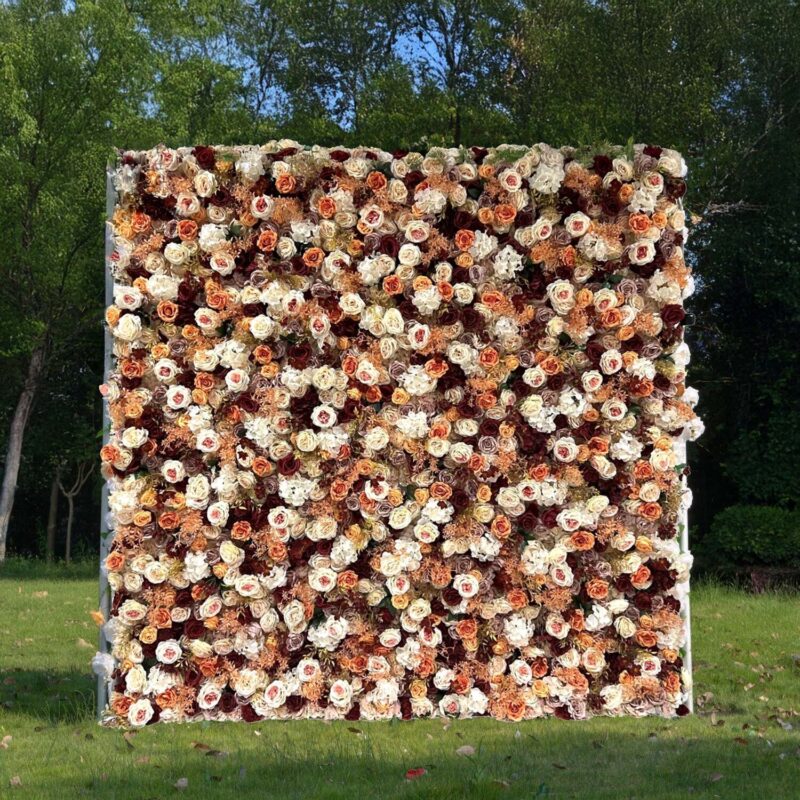 Artificial Flower Wall Backdrop — SKU 5D025