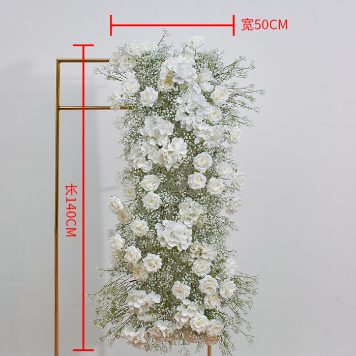 Artificial White Gypsophila Wall Panels for Elegant Wedding Decorations
