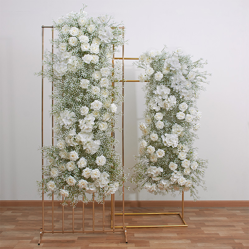 Artificial White Gypsophila Wall Panels for Elegant Wedding Decorations