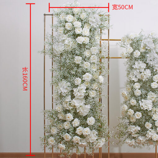 Artificial White Gypsophila Wall Panels for Elegant Wedding Decorations