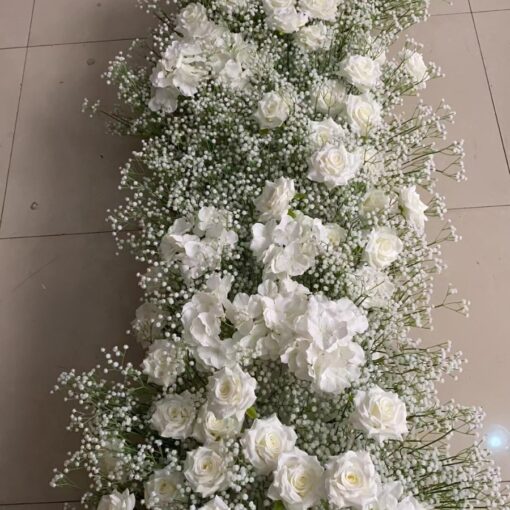 Artificial White Gypsophila Wall Panels for Elegant Wedding Decorations