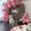 Beautiful Pink Artificial Flower Wall for Bride to Be Backdrop at Bridal Showers