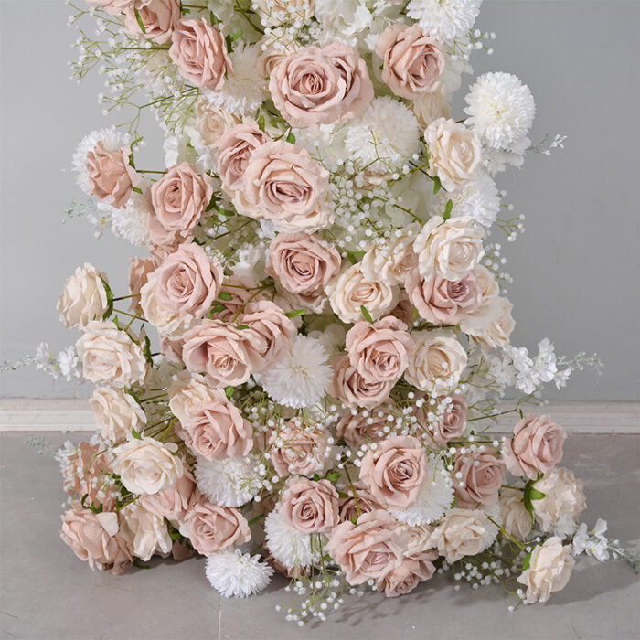 Champagne Cream and Nude Rose Wedding Archway Flower Garland Decoration