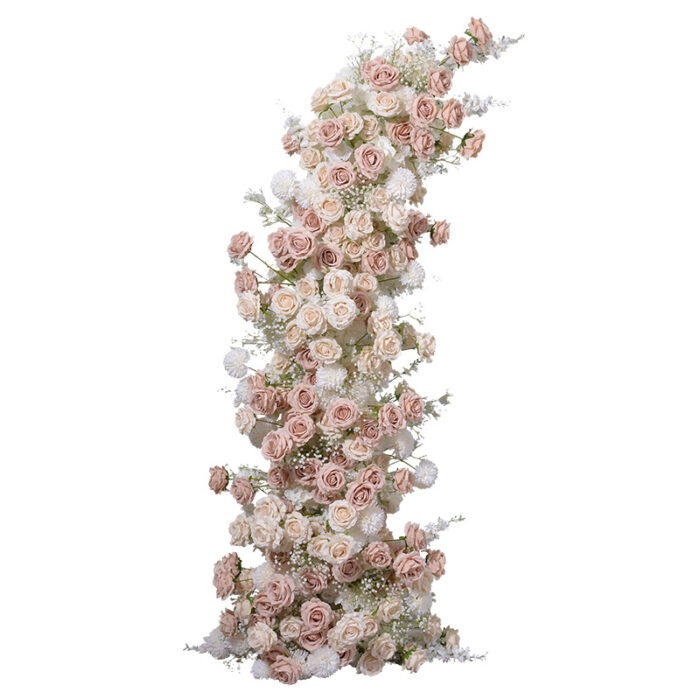 Champagne Cream and Nude Rose Wedding Archway Flower Garland Decoration