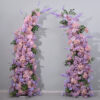 Charming 2.3m Purple Pink Floral Arch with Artificial Flowers for Wedding and Event Backdrops