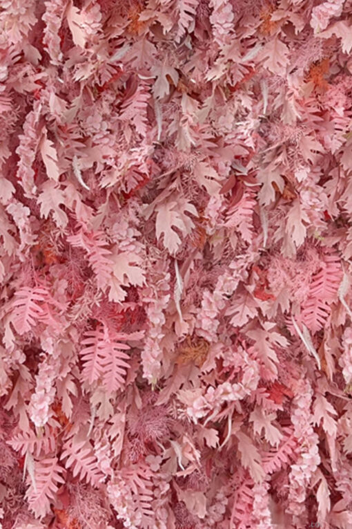 Chic 8' x 8' Pink Leaf Wall - Elegant Backdrop for Weddings & Events