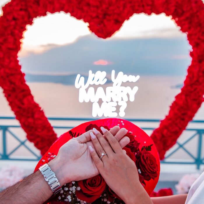 Classic Red Rose Heart Arch with Flower Decoration for an Enchanting Proposal