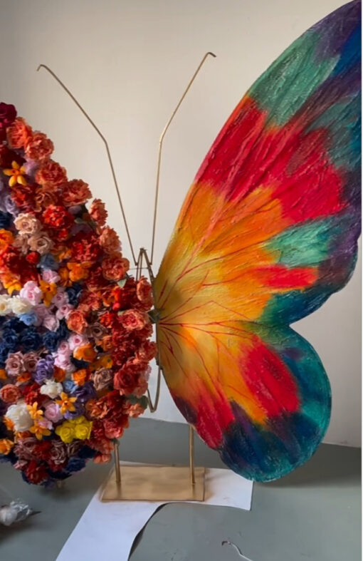 Creative Art Butterfly Backdrop with Vibrant Colors for Celebratory Occasions