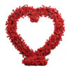 Dazzling Heart-Shaped Wedding Arch with Red Roses for a Grand Wedding Backdrop