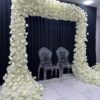 Delicate White Rose Square Arch for Wedding and Party Backdrop Ideas