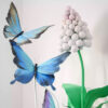Dreamy Blue Gradient Butterfly Arrangement with Purple Details for Weddings