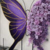 Dreamy Purple Butterfly Wing Backdrop with Handcrafted Floral Accents