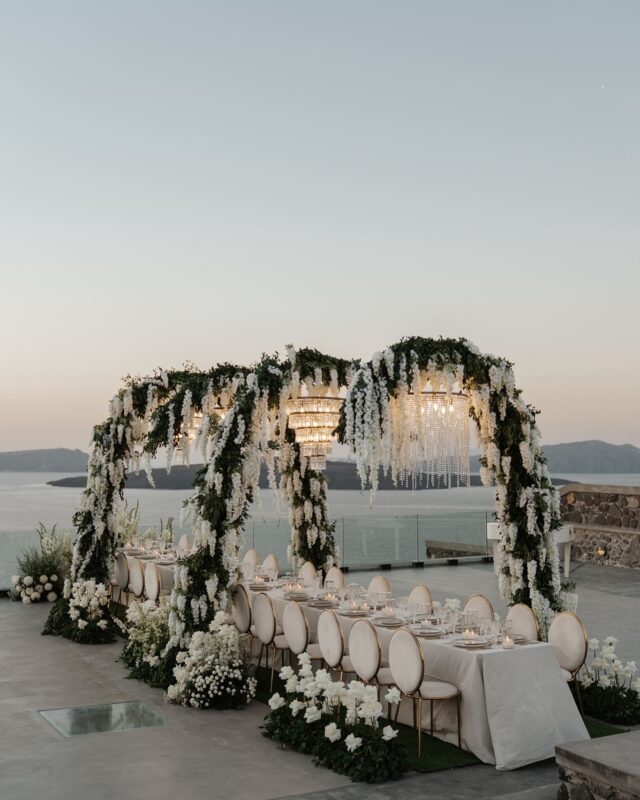Dreamy White Floral Wedding Arch with Wisteria for a Fairytale Celebration