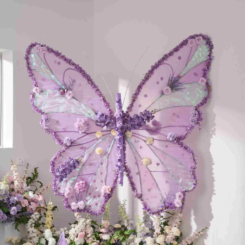 Butterfly-Shaped Floral Backdrop — SKU BF012