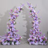 Elegant Mixed Floral Arch with Purple Roses and Hydrangea for Weddings and Events