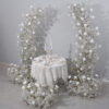 Elegant Rose Wedding Arch with Full Star Floral Backdrop – Wedding Arch Decor