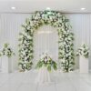 Elegant White Floral Arch Decoration for Weddings | Customizable Arch Design