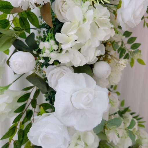 Elegant White Floral Arch Decoration for Weddings | Customizable Arch Design