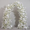 Elegant White and Ivory Wedding Arch Flowers with Greenery Swags for Wedding Backdrops
