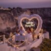 Exquisite Wedding Heart Arch with Roses and White Flowers, Ideal for Proposals