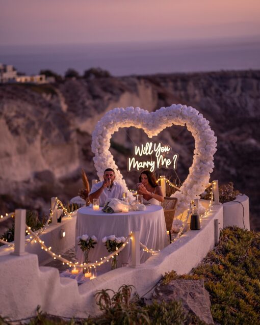 Exquisite Wedding Heart Arch with Roses and White Flowers, Ideal for Proposals