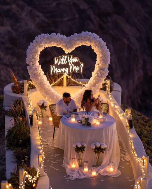 Exquisite Wedding Heart Arch with Roses and White Flowers, Ideal for Proposals