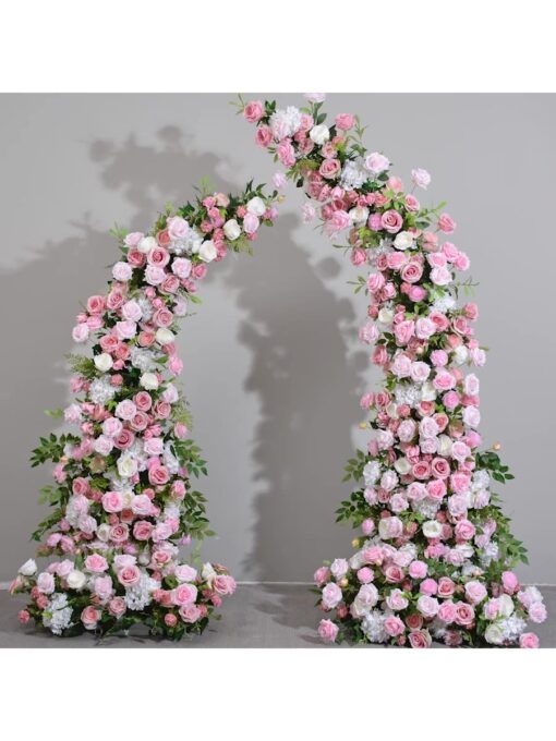 Floral Wedding Arch with Pink and White Roses, 1.9M x 2.3M Decor for Ceremony
