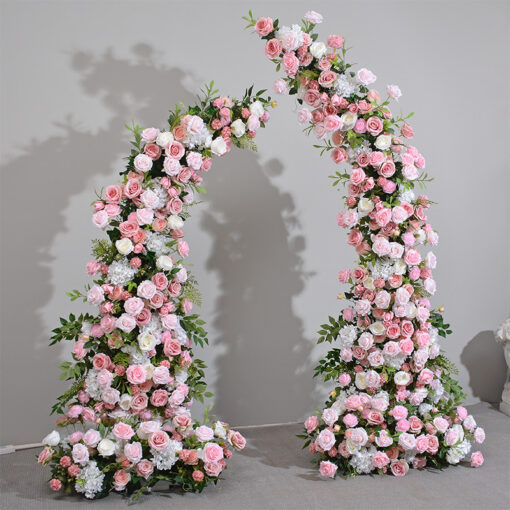 Floral Wedding Arch with Pink and White Roses, 1.9M x 2.3M Decor for Ceremony