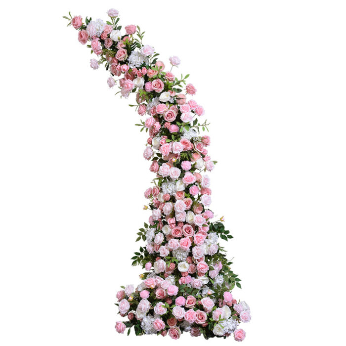 Floral Wedding Arch with Pink and White Roses, 1.9M x 2.3M Decor for Ceremony
