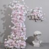 Floral Wedding Arch with Pink and White Roses – Complete Set with Frame for Wedding Backdrop