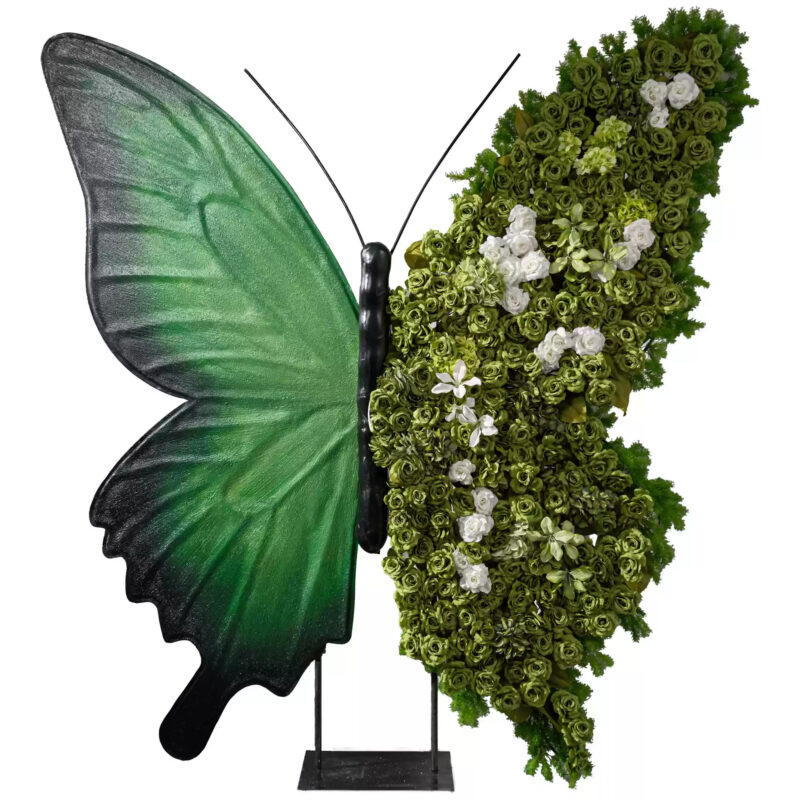 Butterfly-Shaped Floral Backdrop — SKU BF035