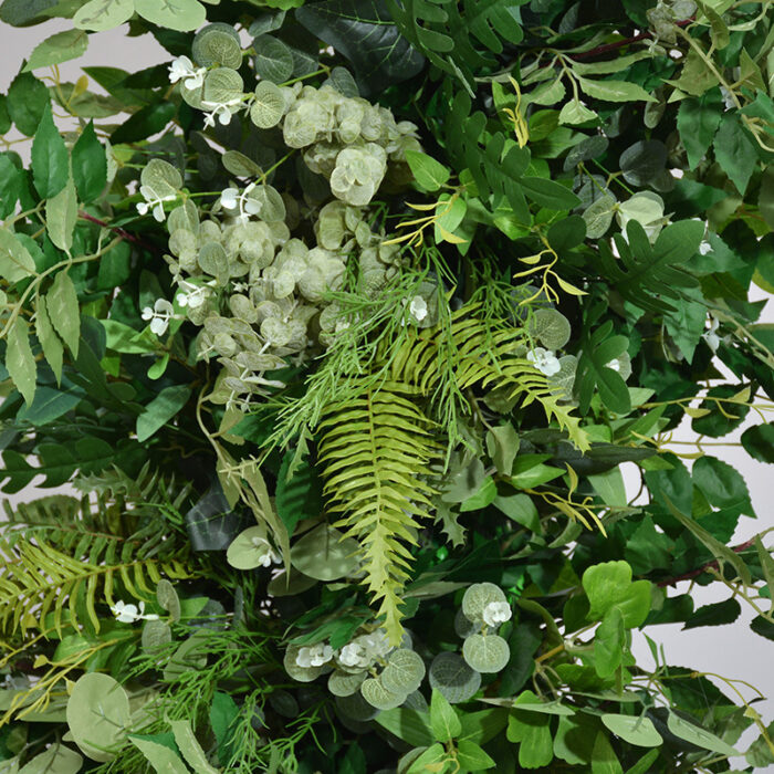 Full Greenery Wedding Arch with Foliage and Mixed Leaves for Event Backdrop