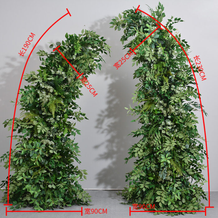 Full Greenery Wedding Arch with Foliage and Mixed Leaves for Event Backdrop