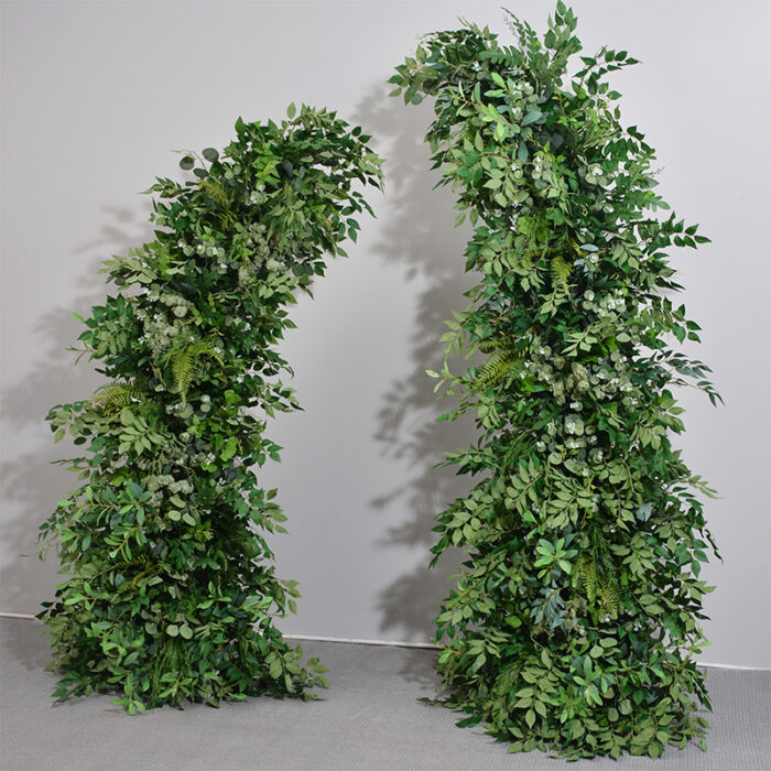Full Greenery Wedding Arch with Foliage and Mixed Leaves for Event Backdrop