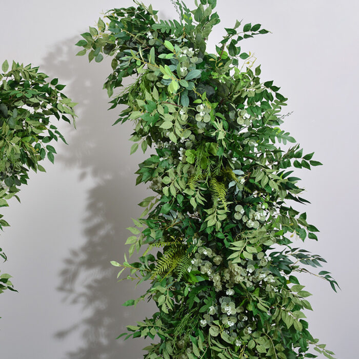Full Greenery Wedding Arch with Foliage and Mixed Leaves for Event Backdrop