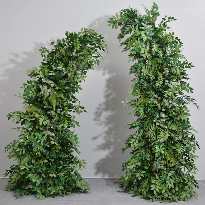 Full Greenery Wedding Arch with Foliage and Mixed Leaves for Event Backdrop