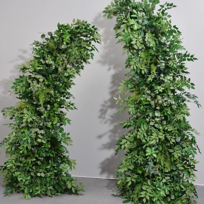 Full Greenery Wedding Arch with Foliage and Mixed Leaves for Event Backdrop