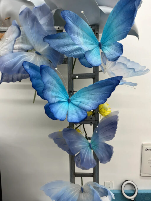 Gradient Blue Butterfly Wing with Delicate Design for Event Decorations