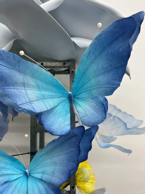 Gradient Blue Butterfly Wing with Delicate Design for Event Decorations