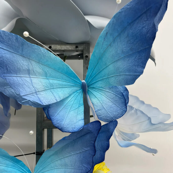 Gradient Blue Butterfly Wing with Delicate Design for Event Decorations