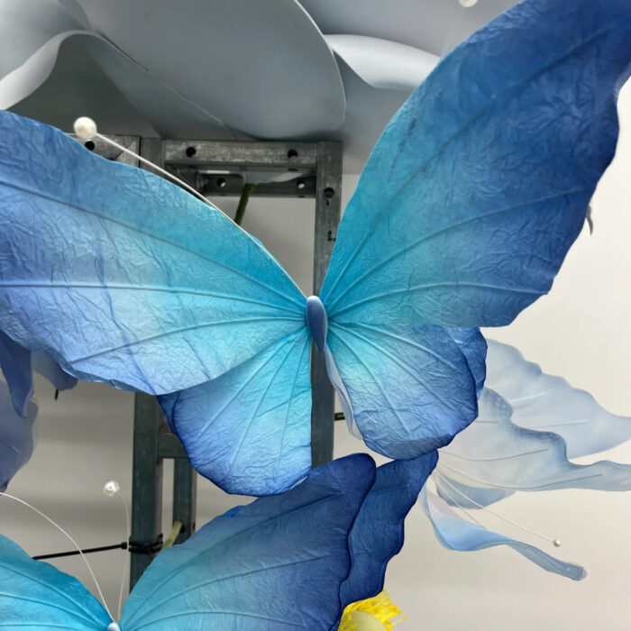 Gradient Blue Butterfly Wing with Delicate Design for Event Decorations
