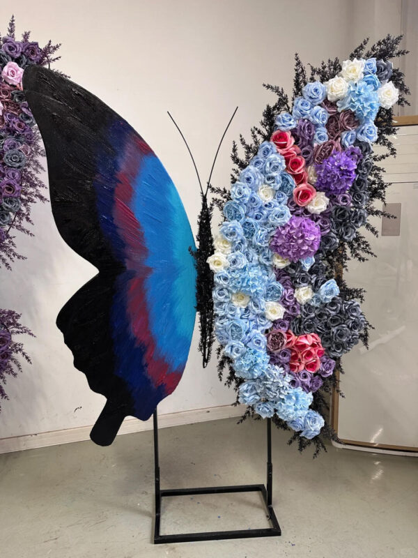 Butterfly-Shaped Floral Backdrop — SKU BF083